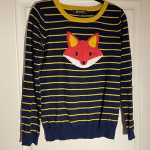 Cute Fox Sweater--Size L